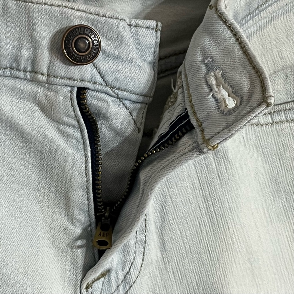 Women's Abercrombie & Fitch‎ Super Skinny Size 28 X 30 White Denim Jeans - Picture 7 of 13